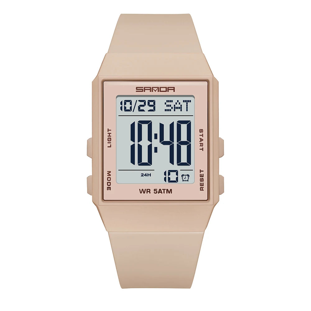 Sports Silicone Strap 3ATM Waterproof Time Display Digital Watch
