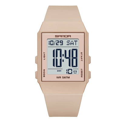 Sports Silicone Strap 3ATM Waterproof Time Display Digital Watch