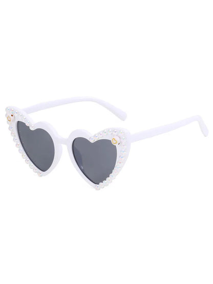 Rhinestone & Pearl Cat Eye Sunglasses