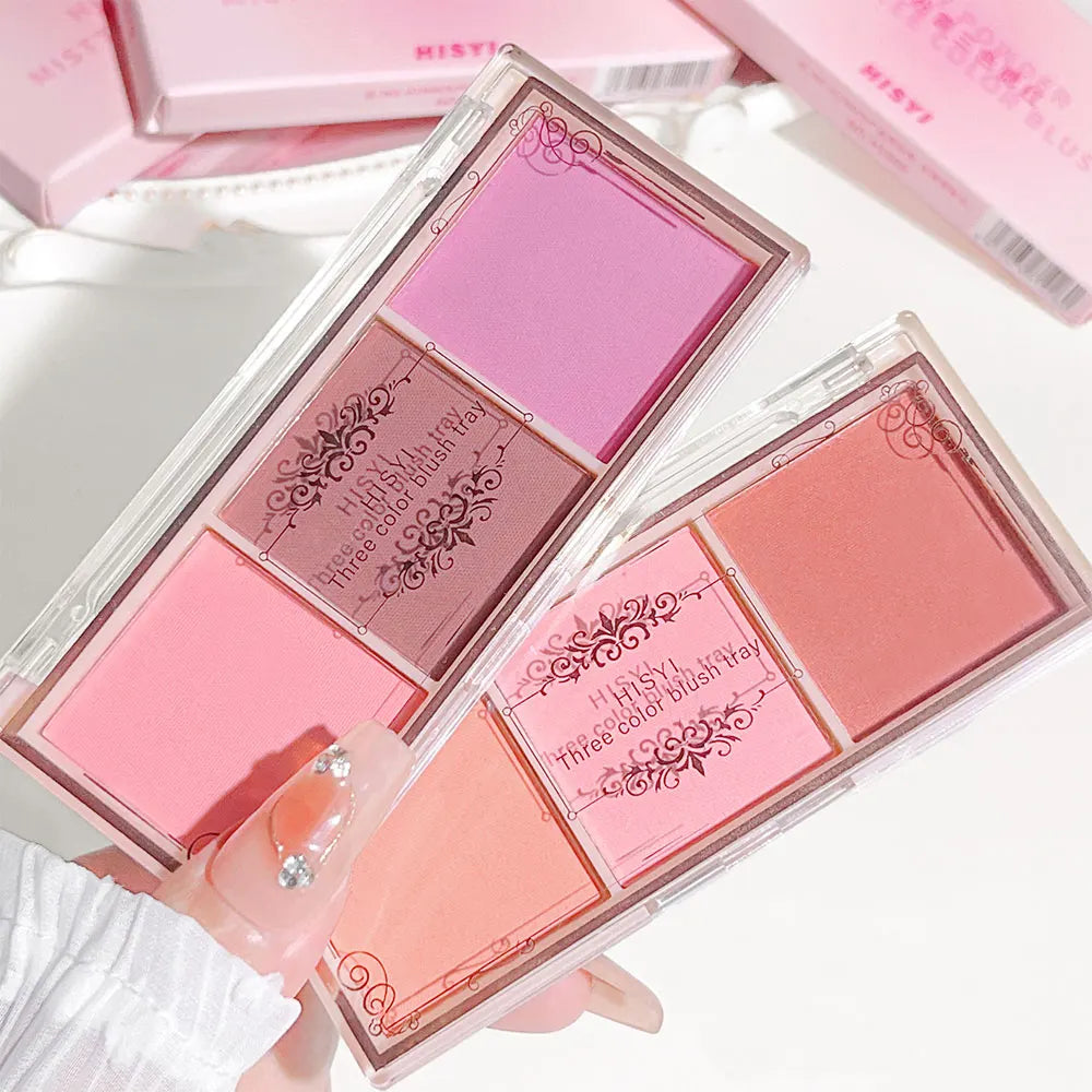 Three color blush tray makeup