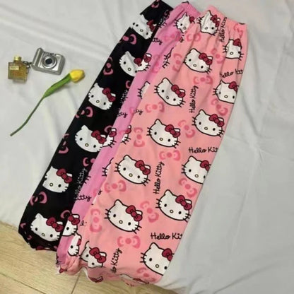 Hello Kitty thin loose casual pants cartoon Pyjamas