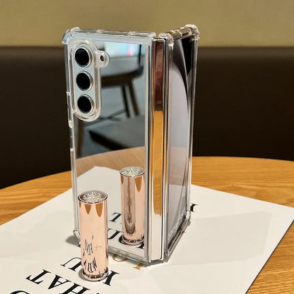 Fold7 Mirror Make Up Acrylic Airbag Bumper Case for Samsung Galaxy Z Fold
