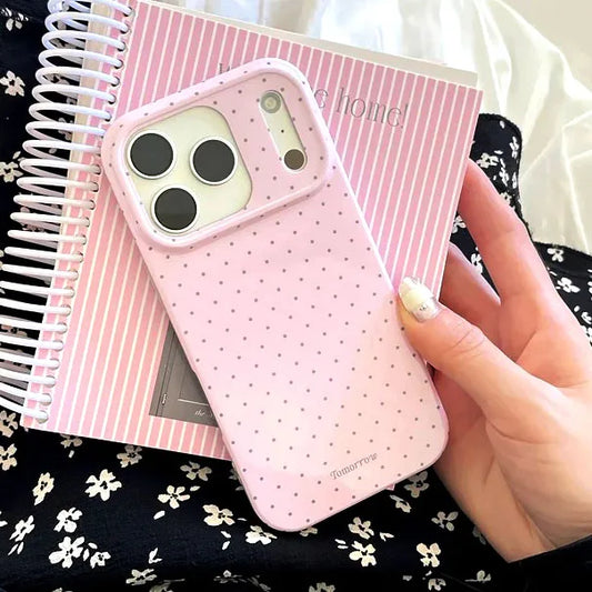 Polka Dot Small Fresh Mobile Phone Case for iPhone Ultra Slim Shockproof Cover