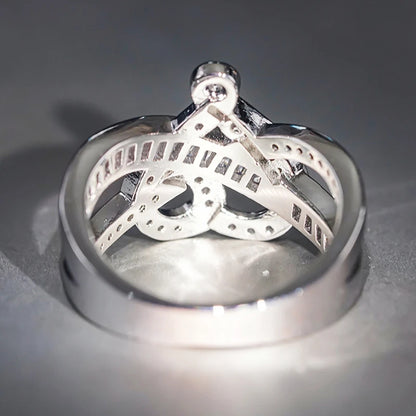 Huitan Heart Design Inlaid Shining Cubic Zirconia Elegant