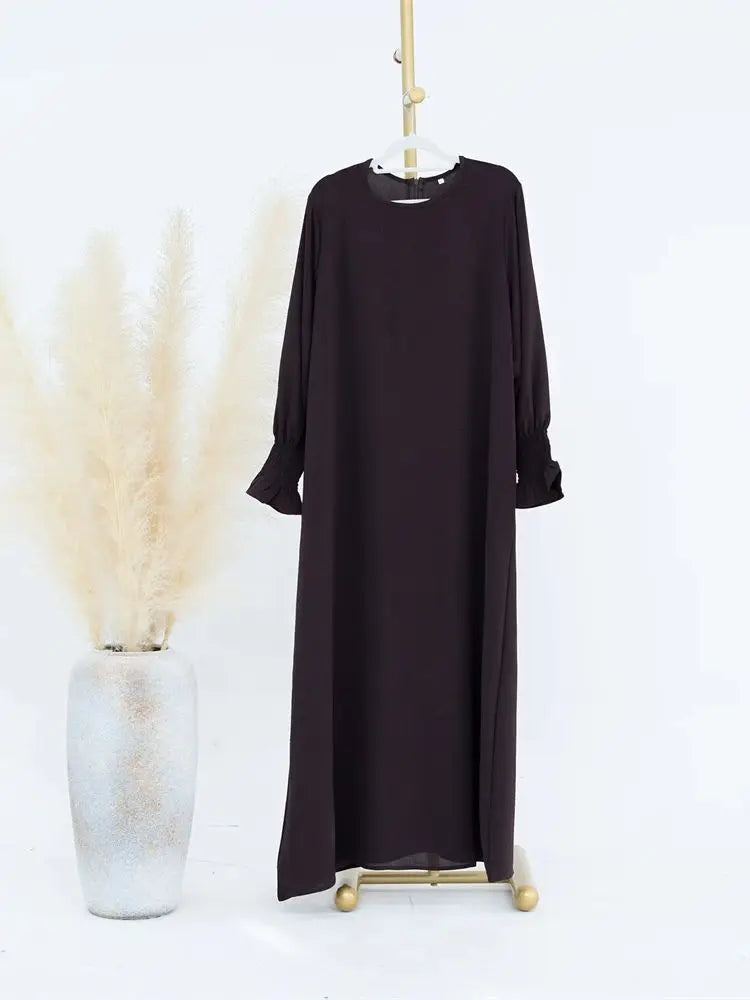 Jersey Solid Modest Under Abaya Islamic Robe