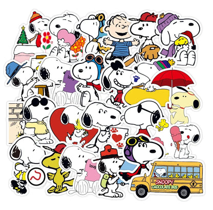 50pcs Snoopy Stickers Cartoon Decoration Sticker