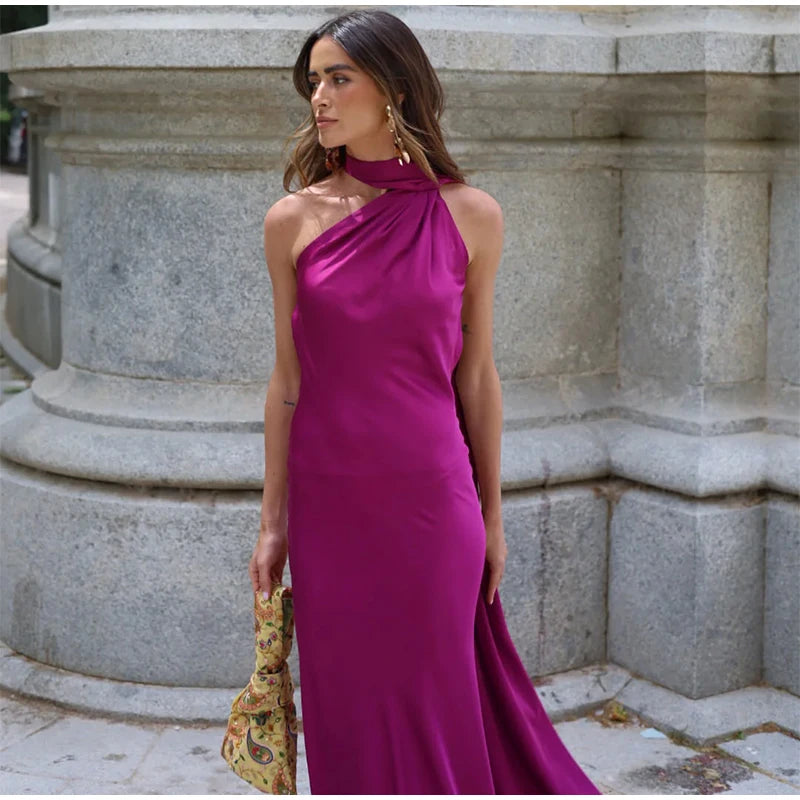 Sexy Satin Ribbon Party Dress