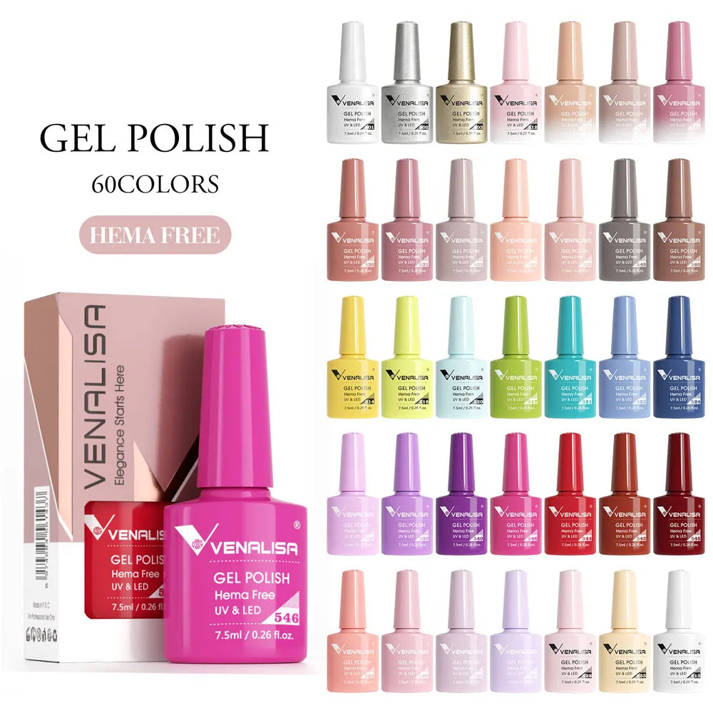 Glitter LED French Nail Polish