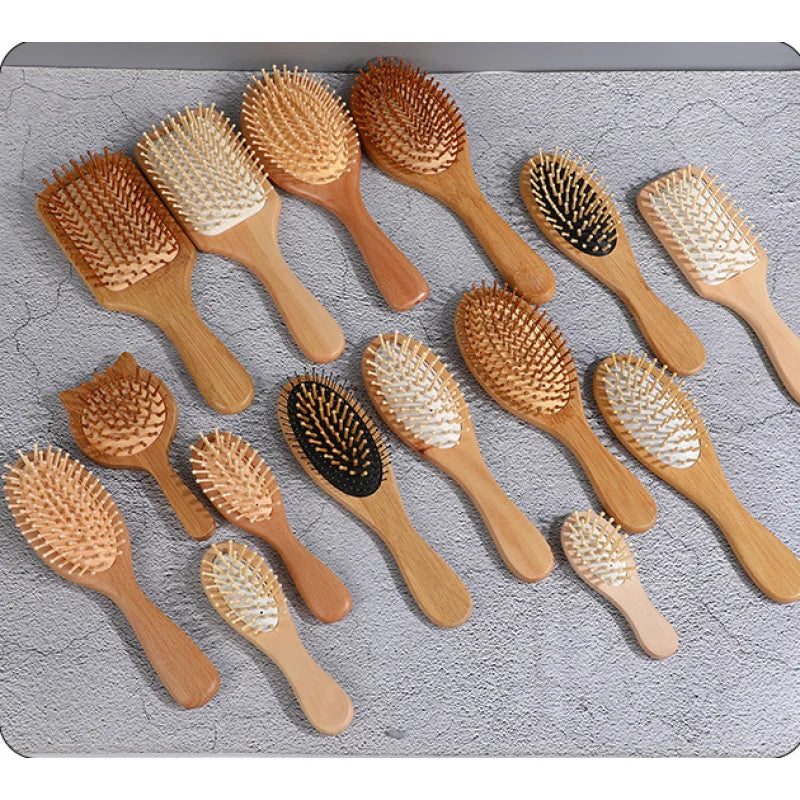 Solid Wood Bamboo hair Brush