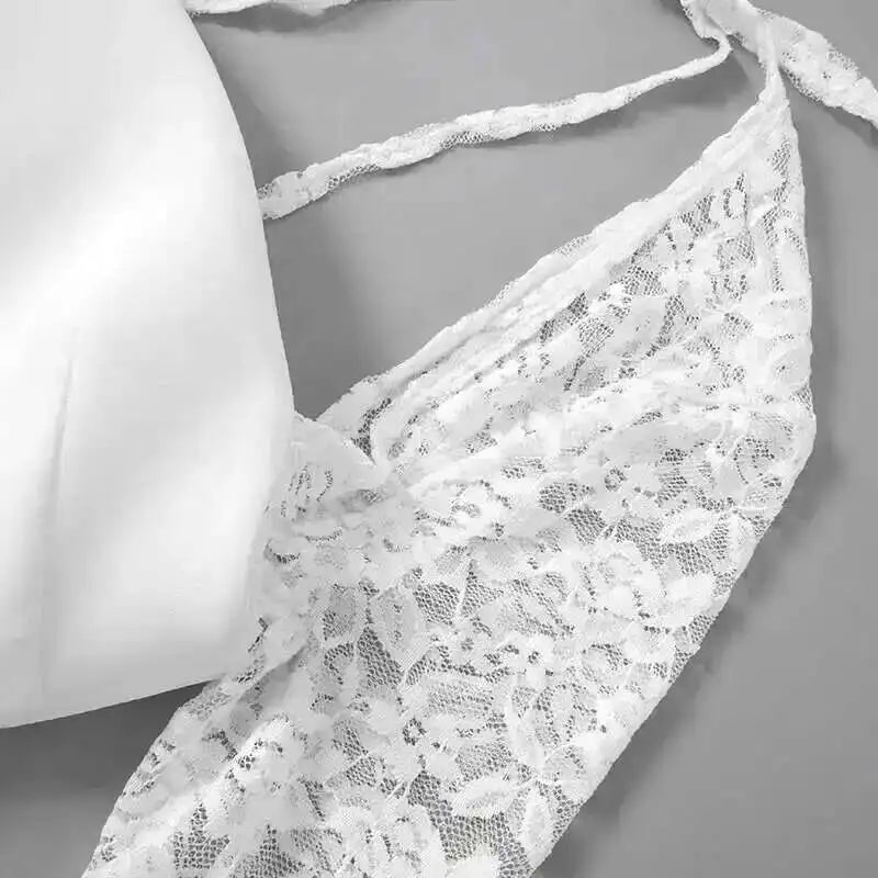 Vestido corto sexy sin espalda con cintura ajustable