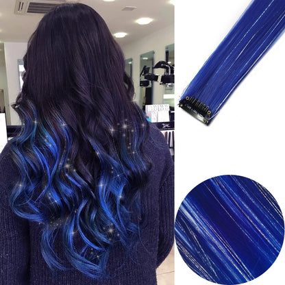 Straight Hair Synthetic Royal Blue wig