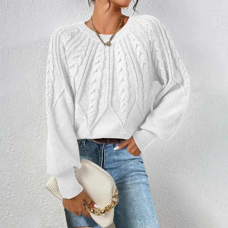 Elegant Casual Knitted Hoodie Thickened Warm Commuting Thread Sweater