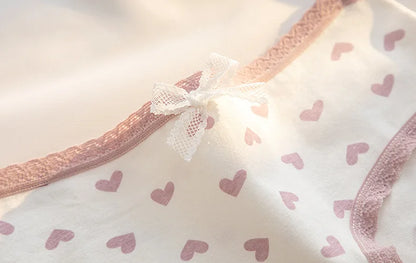 5Pcs/Lot Cute Love Cotton Sexy Lingerie