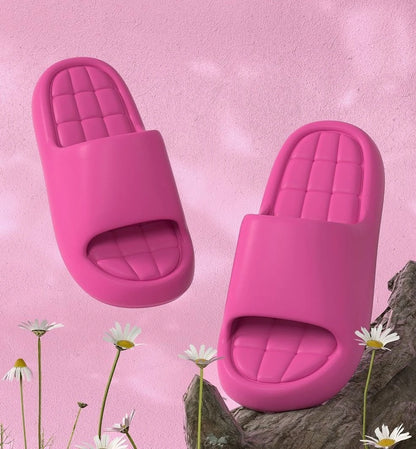 Unisex Bathroom Flat Sandals Thick Platform Slippers