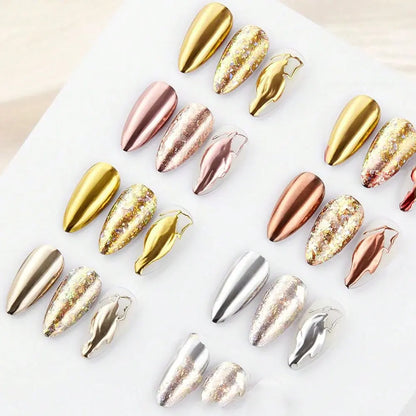 6Colors/Set Metallic Mirror Chrome Nail Powder Holographic Chameleon Glitters
