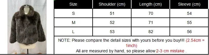 Brown Faux Fur Thicken Long Sleeve Jacket