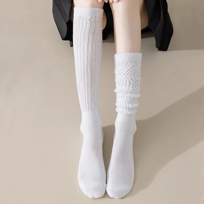 4/8 Pairs Slouch Knit Scrunch Scrunchie crew socks