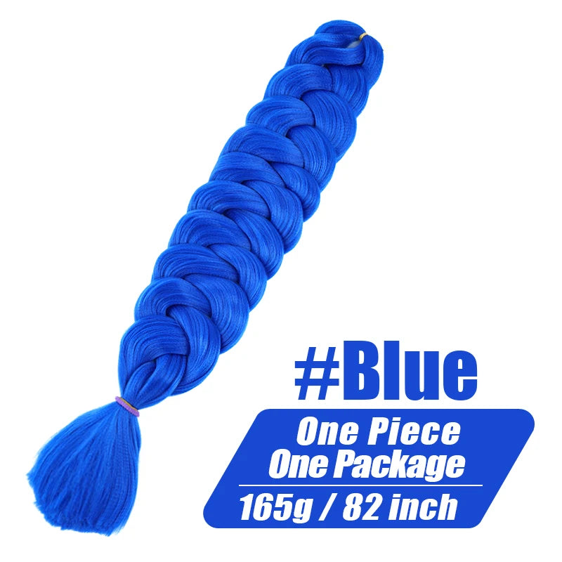82 Inch Long Jumbo Braiding Hair Synthetic Braids Crochet Hair Extensions 165g