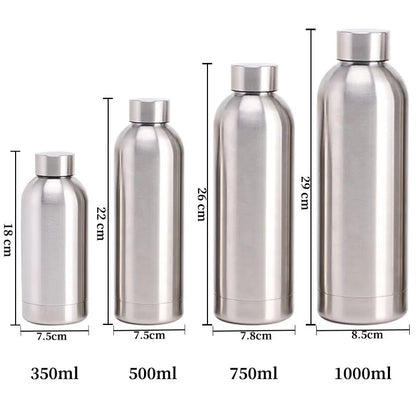 Stainless Steel Water 1 Liter  500 750 1000ml Bottles
