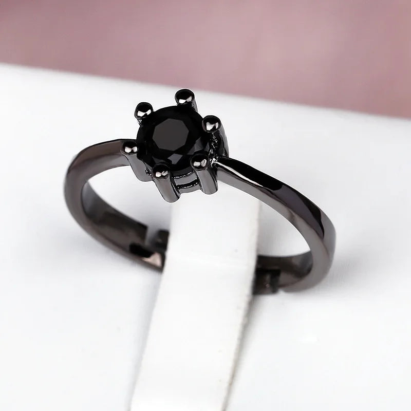 925 Sterling Silver Luxury White Bridal Ring 18K Gold Promise Love Rings