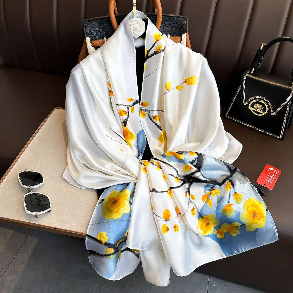 Luxury Silk 180X90CM Long Scarf Popular Silk Headscarf  Shawl