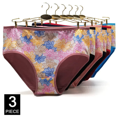 Cotton Underwear Plus Size Briefs Knickers Lady Lingerie 3 Pieces/Lot