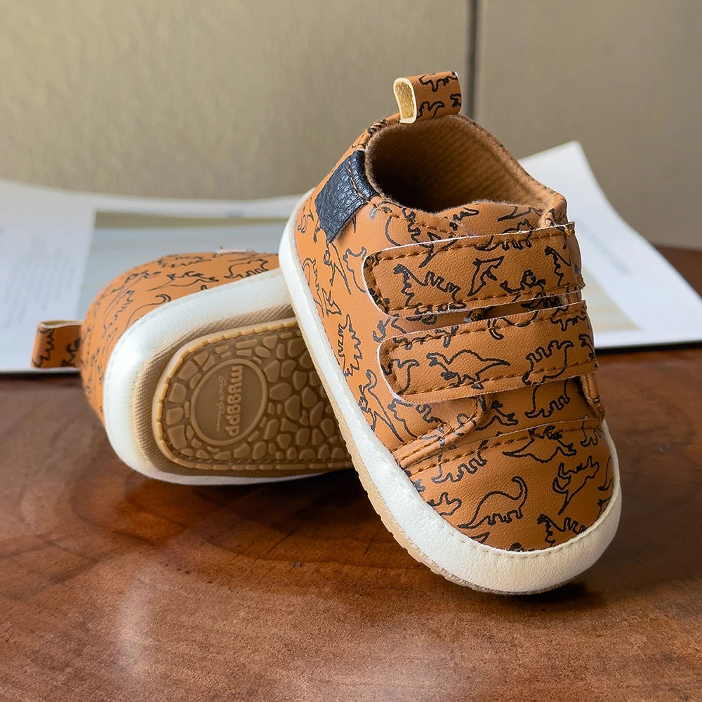 Leather Rubber Anti-slip Toddler First Walkers Shoes