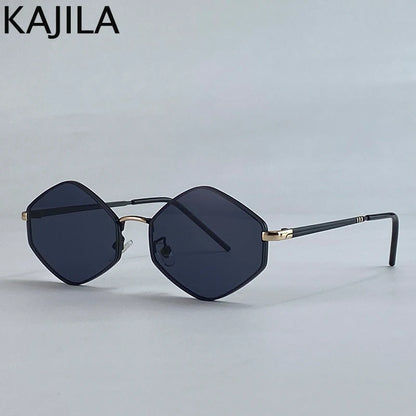 Small Frame Hexagon Punk Sunglasses