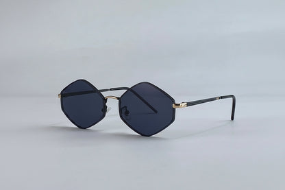 Small Frame Hexagon Punk Polygon Sun Glasses