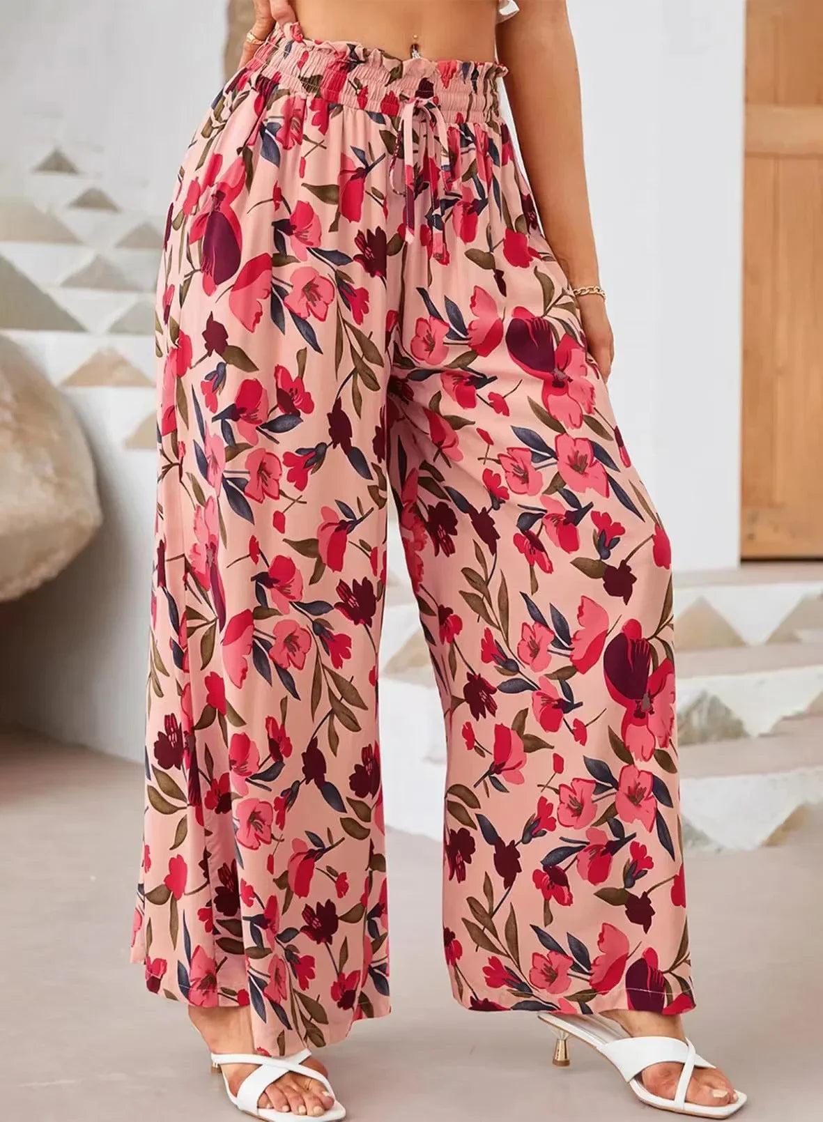 Wide Leg Long Waist Straight Pants