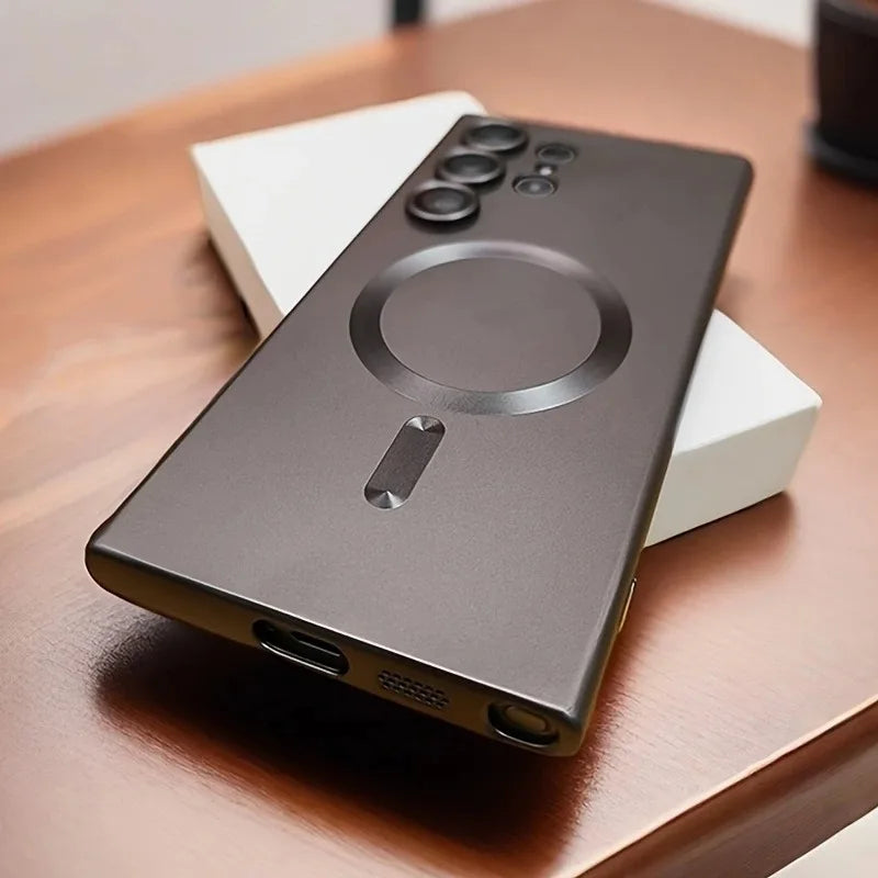 Luxury Magnetic Wireless Charging Case For Samsung Galaxy Soft Phone Cover