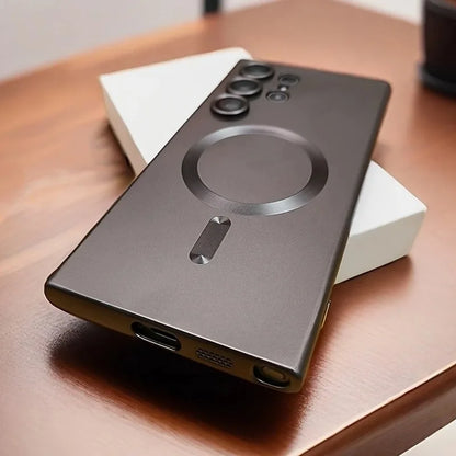 Luxury Magnetic Wireless Charging Case For Samsung Galaxy Soft Phone Cover