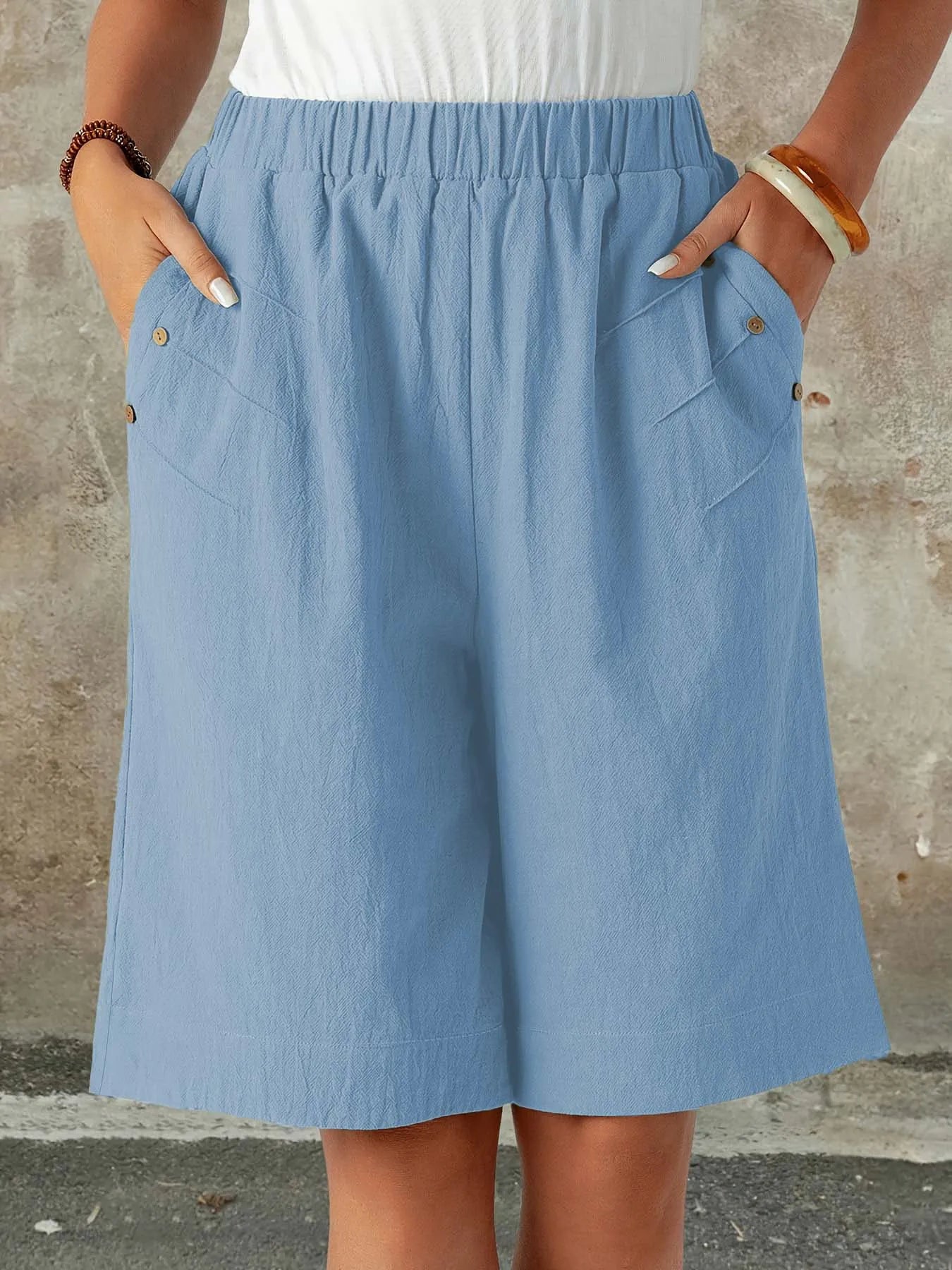 High Waist 5-Inch Casual Lounge Straight Leg Shorts