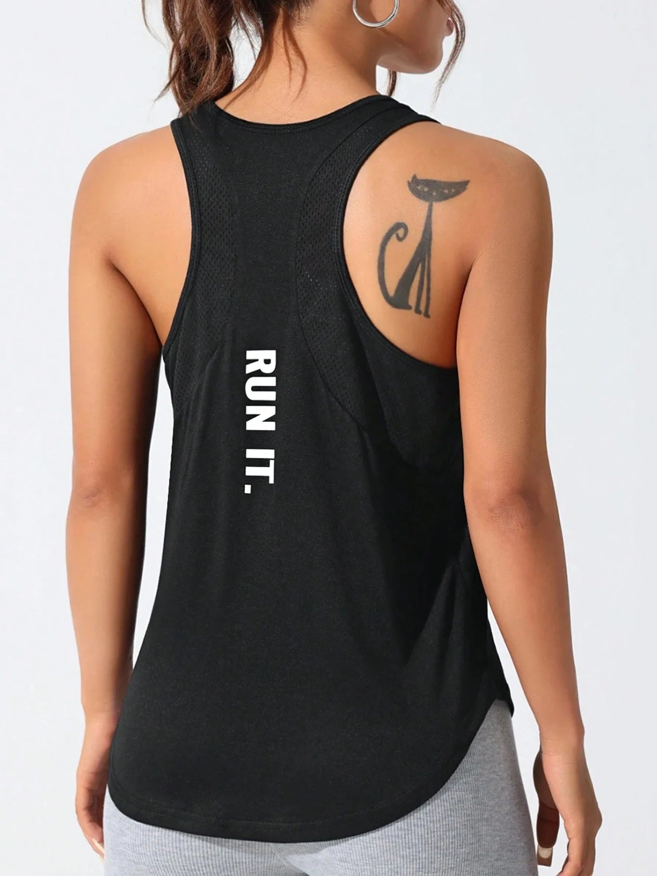 stitched letters quick-drying sports vest