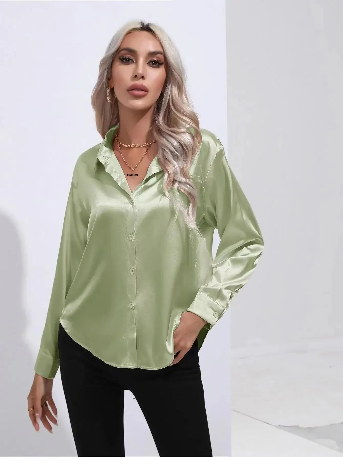Long Sleeve Silk Shirt