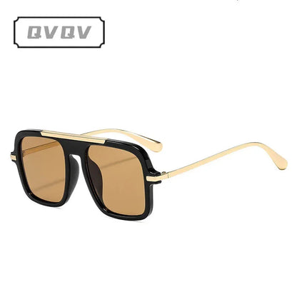 Square Oversized Leopard Champagne Sunglasses