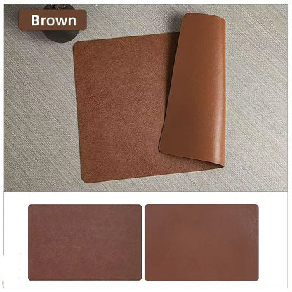 Faux Leather Placemats Set of 1/4/6pcs Table Place Mats