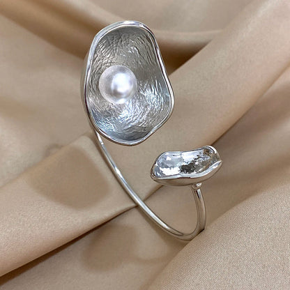 DANA Stainless Steel Flower Cuff Bracelet