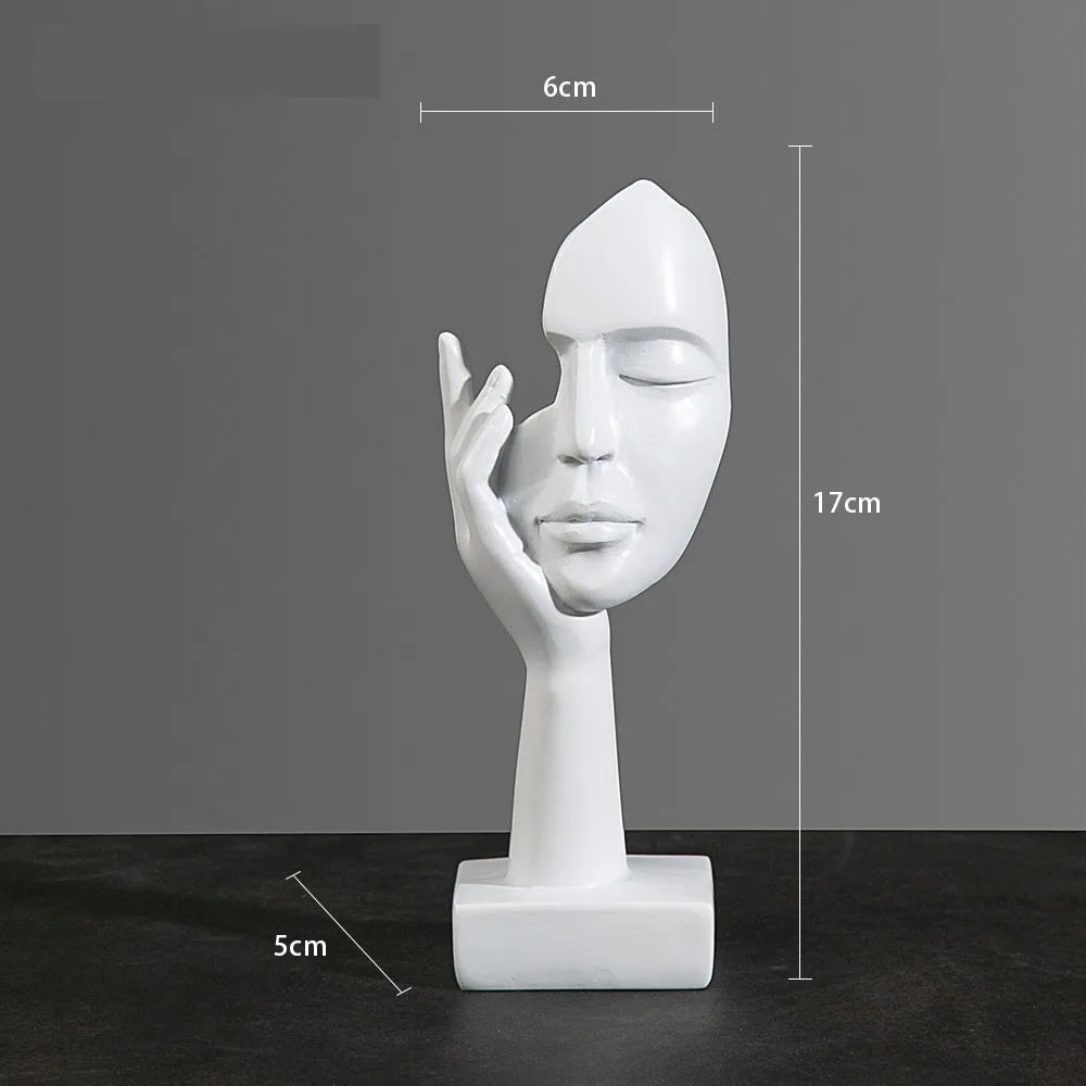 Resin Abstract Mask Statues Decor Gift