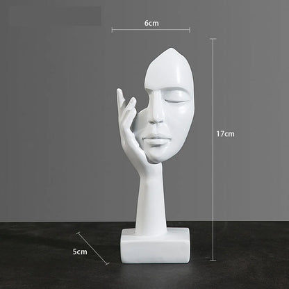 Resin Abstract Mask Statues Decor Gift