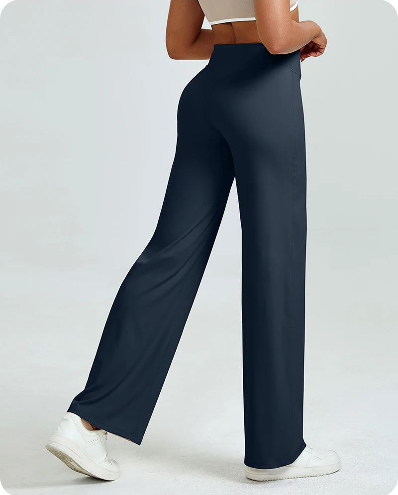 High Waisted Straight Leg Yoga Pants