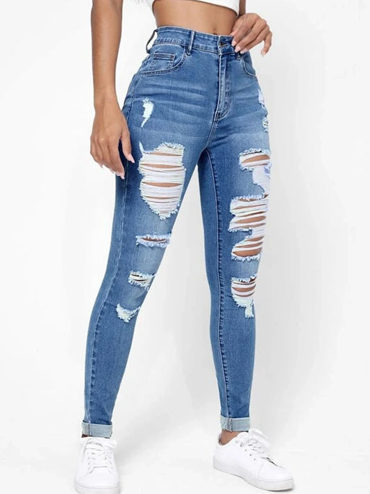 Skinny Mid Waist Shorts Pants