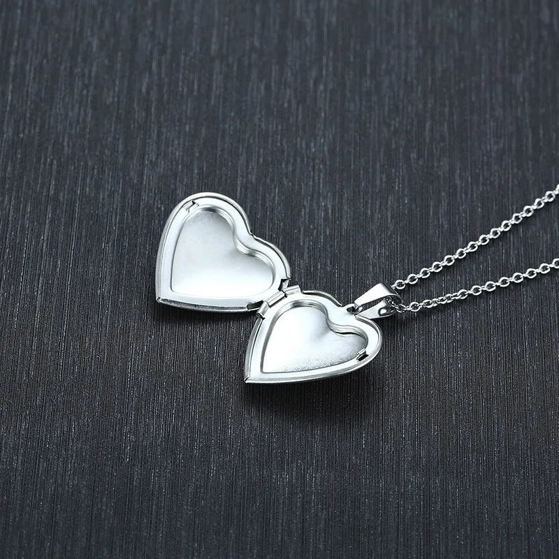 Photo Frame Glossy Stainless Steel Necklaces