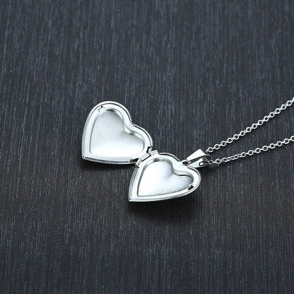 Photo Frame Glossy Stainless Steel Necklaces