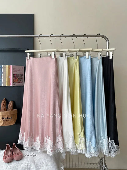 Falda sirena de satén elegante