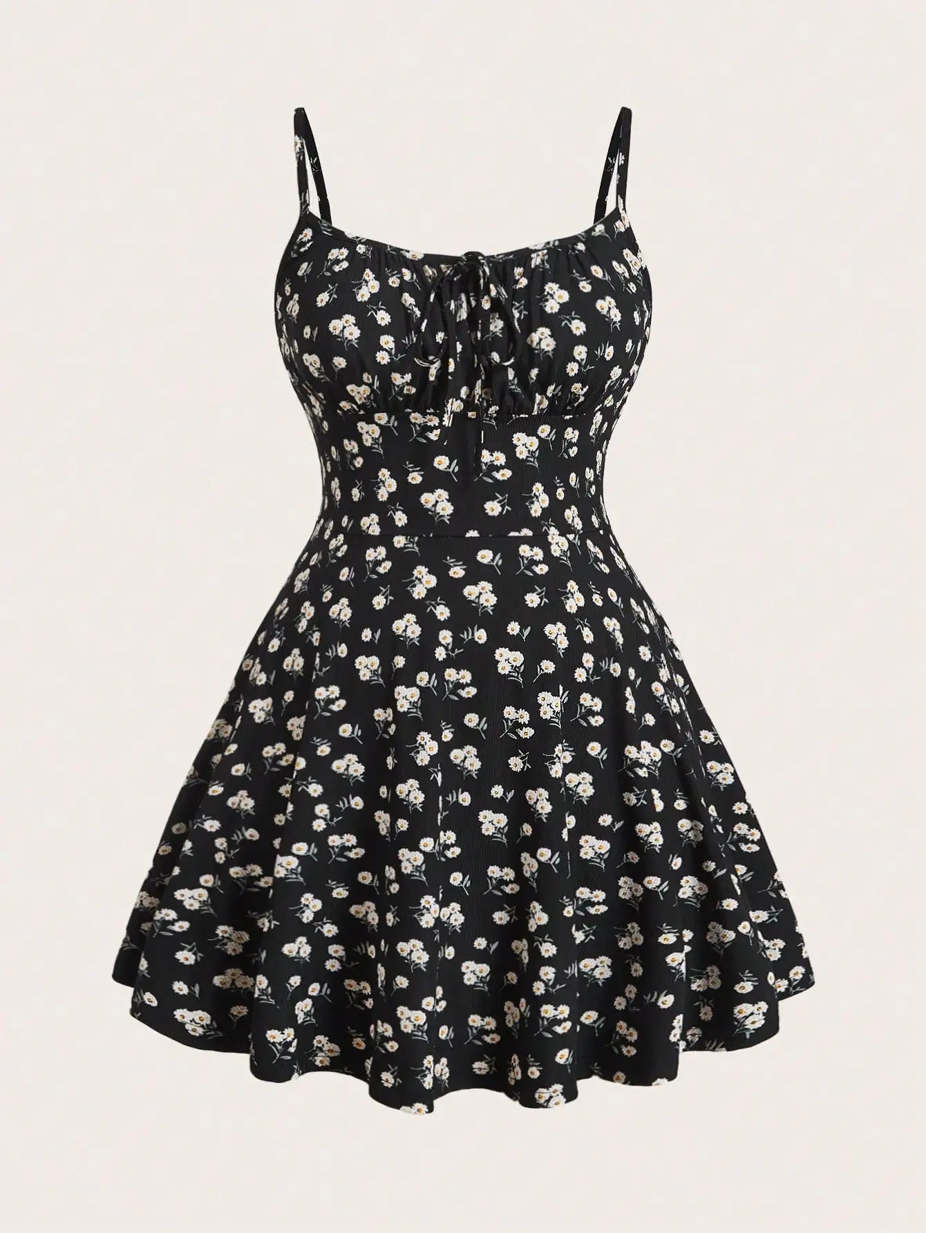 Floral elegant sleeveless thin strap dress
