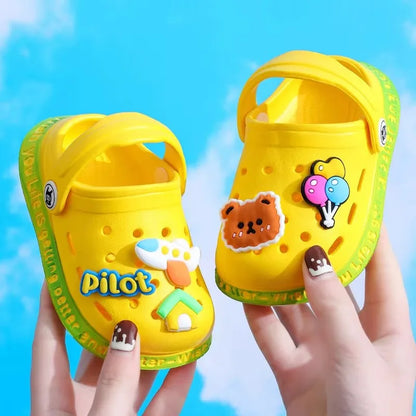 Kids Summer Cartoon Cave Hole Sandals