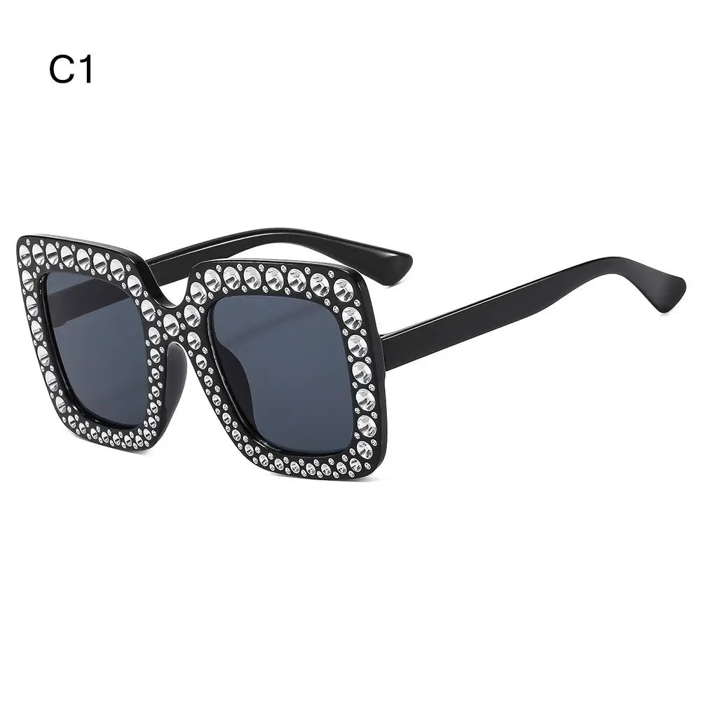 Square Glitter Children Diamond Sunglasses