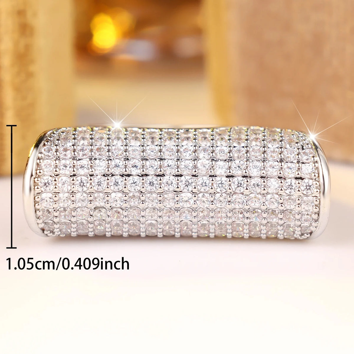 Luxury White Zircon Stone Vintage Silver Rings