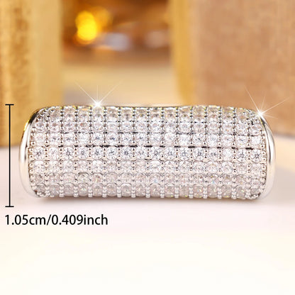 Luxury White Zircon Stone Vintage Silver Rings
